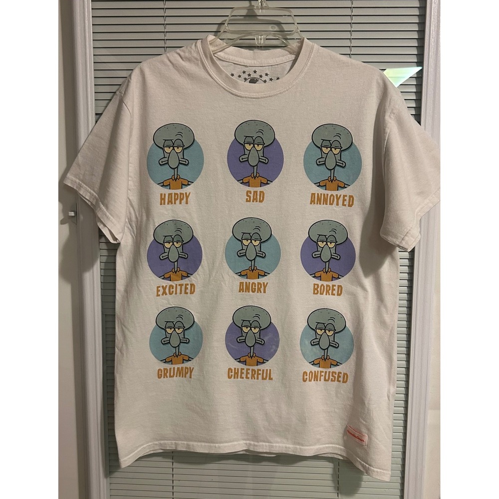 Squidward Tentacles T Shirt‎ Nickelodeon Unisex Size M Moods Cartoon Graphic Tee